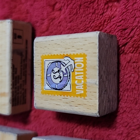 Set of 6 Travel Themed Rubber Stamps - Picture 6 of 7
